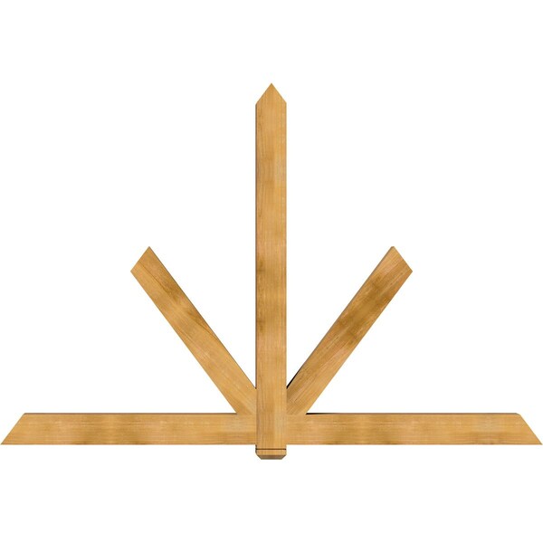 Ekena Millwork Kennewick Rough Sawn Timber Gable Bracket, Western Red Cedar, 108"W x 72"H x 6"D x 6"F, 16/12 Pitch GBW108X72X0606KEN00RWR - main